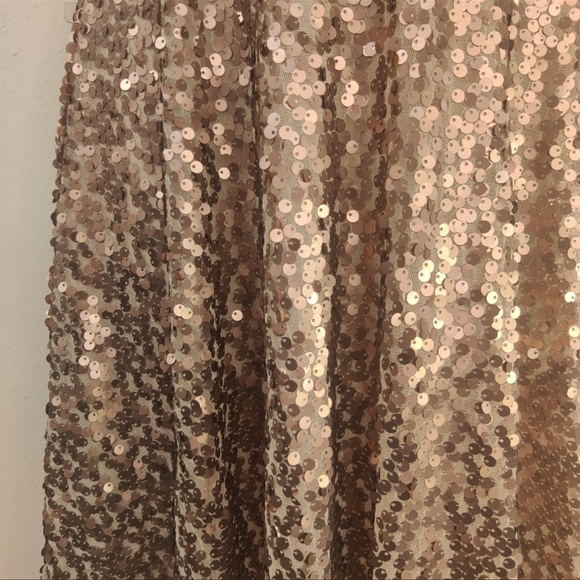 Love & Fire Glittering Sequin Skater Elegant Rose Dress - Picture 8 of 10